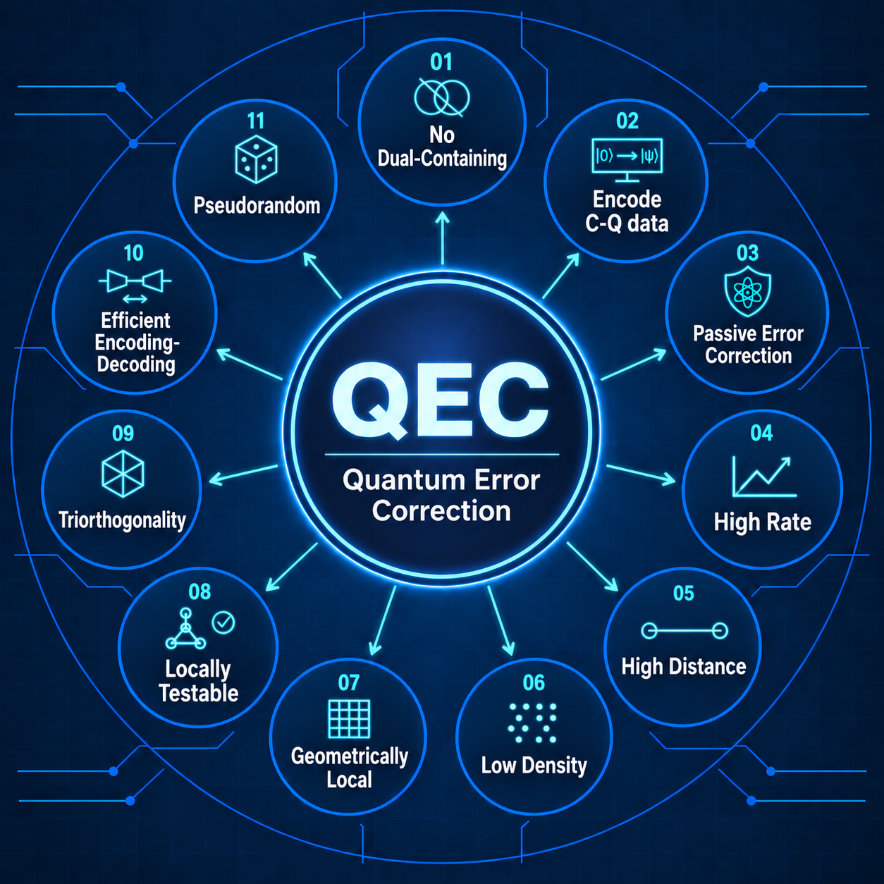 Quantum error correction: eleven code properties and research directions